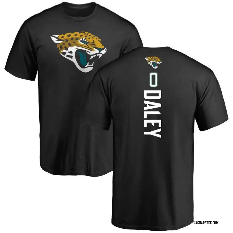 Men's Jacksonville Jaguars ＃0 Dennis Daley Black Backer T-Shirt