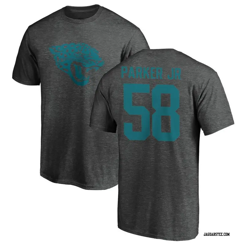 Men's Jacksonville Jaguars ＃58 Andrew Parker Jr. Ash One Color T-Shirt