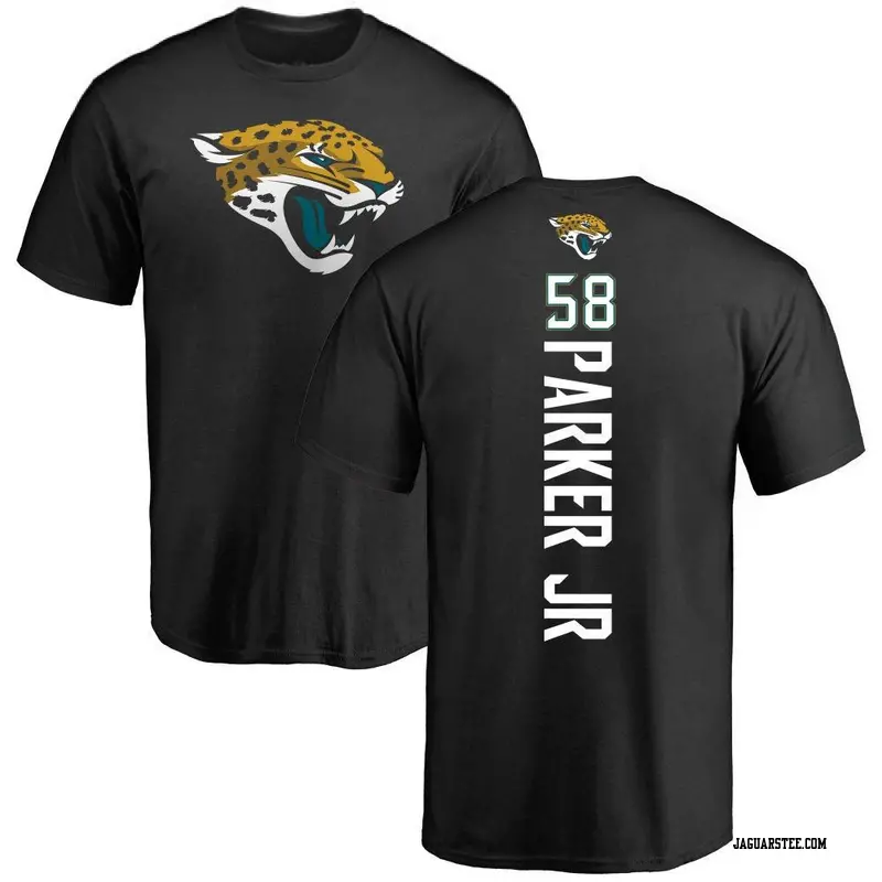 Men's Jacksonville Jaguars ＃58 Andrew Parker Jr. Black Backer T-Shirt