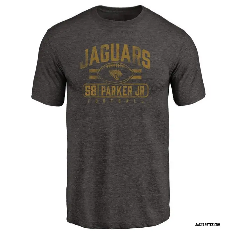 Men's Jacksonville Jaguars ＃58 Andrew Parker Jr. Black Flanker T-Shirt