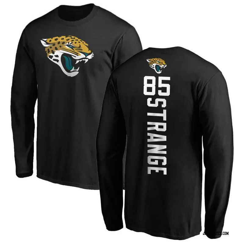 Men's Jacksonville Jaguars ＃85 Brenton Strange Black Backer Long Sleeve T-Shirt