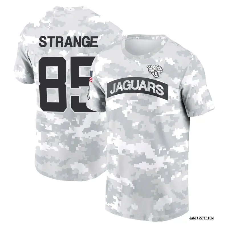 Men's Jacksonville Jaguars ＃85 Brenton Strange Camo Arctic 2024 Salute to Service Performance T-Shirt