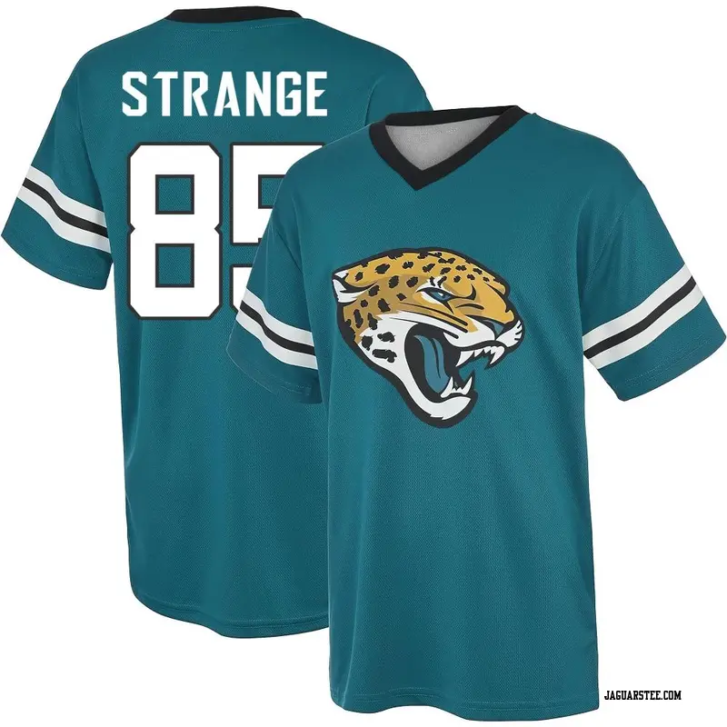 Men's Jacksonville Jaguars ＃85 Brenton Strange Teal Name & Number Game Day V-Neck T-Shirt