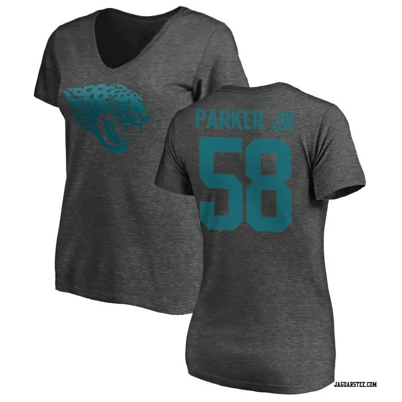 Women's Jacksonville Jaguars ＃58 Andrew Parker Jr. Ash One Color T-Shirt