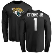 Youth Jacksonville Jaguars ＃1 Travis Etienne Jr. Black Name & Number Logo Long Sleeve T-Shirt