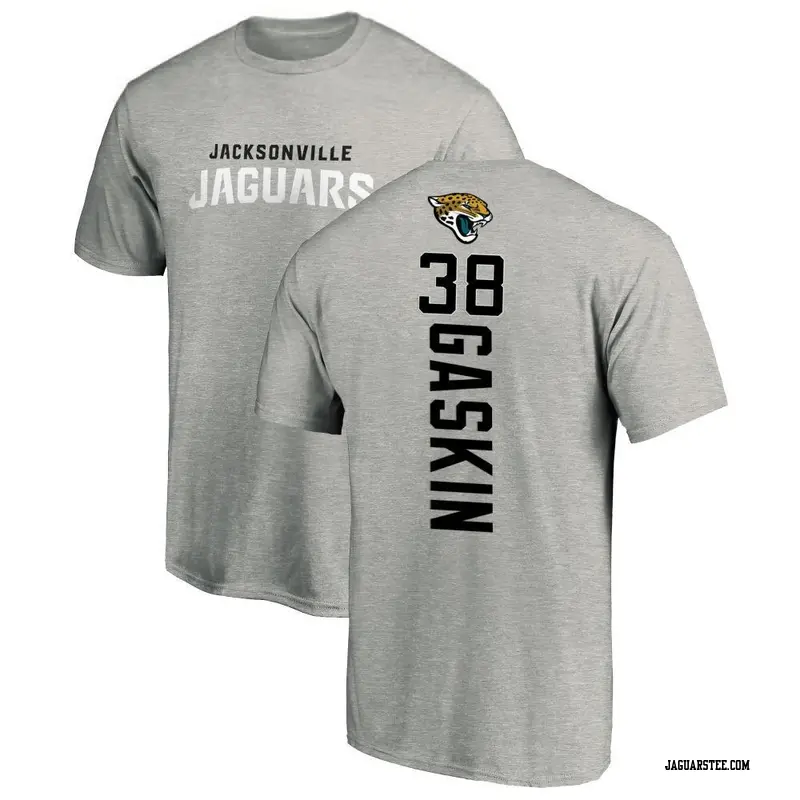 Youth Jacksonville Jaguars ＃38 Myles Gaskin Ash Backer T-Shirt