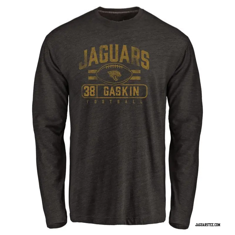 Youth Jacksonville Jaguars ＃38 Myles Gaskin Black Flanker Long Sleeve T-Shirt