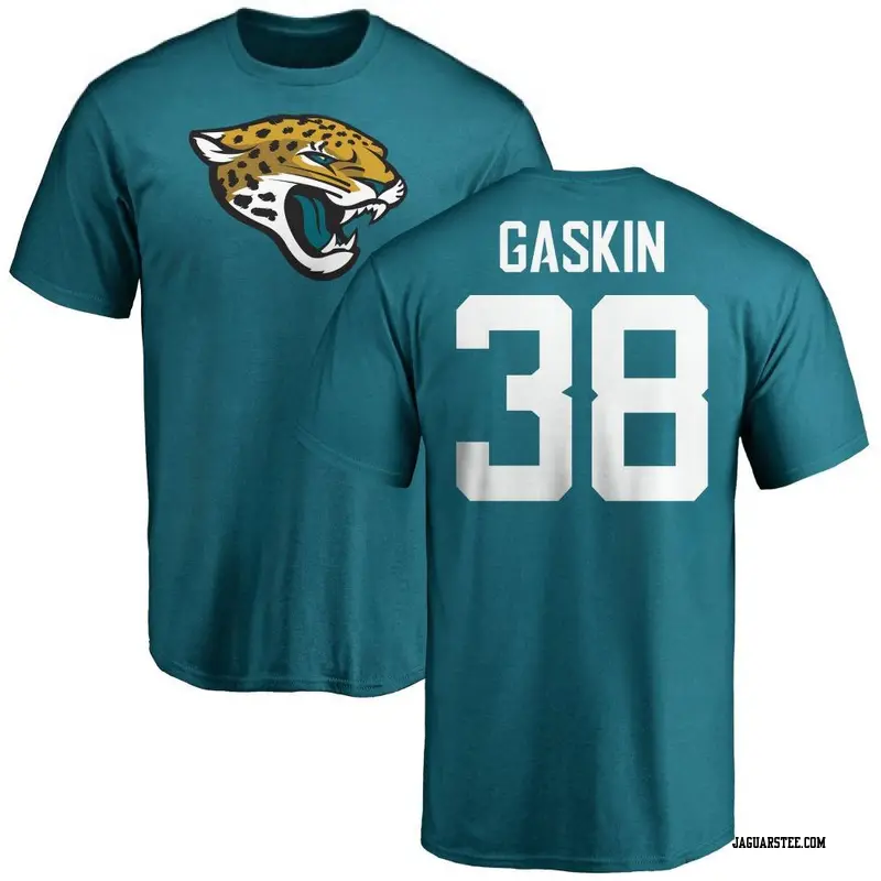 Youth Jacksonville Jaguars ＃38 Myles Gaskin Teal Name & Number Logo T-Shirt