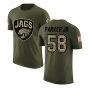 Youth Jacksonville Jaguars ＃58 Andrew Parker Jr. Olive Salute to Service T-Shirt